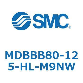 MDBBB80-125-HL-M9NW 標準形エアシリンダ(角形カバー)エンドロック形 MDBBB8 SMC 複動片ロッド シリンダストローク125mm