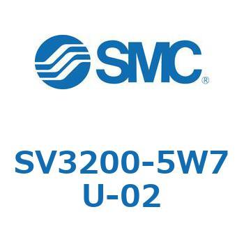 SV3200-5W7U-02 5ポートソレノイドバルブ SVシリーズ SMC 空気用 2位置ダブル 管接続口径Rc1/4  SV3200-5W7U-02