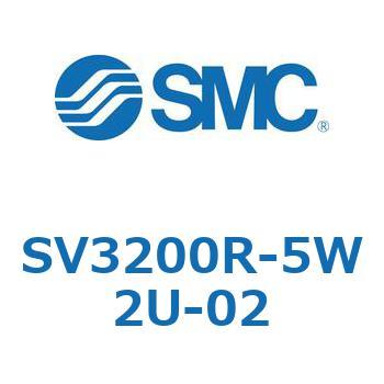 SV3200R-5W2U-02 5ポートソレノイドバルブ SVシリーズ SMC 空気用 2位置ダブル 管接続口径Rc1/4  SV3200R-5W2U-02