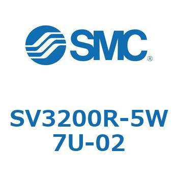SV3200R-5W7U-02 5ポートソレノイドバルブ SVシリーズ SMC 空気用 2位置ダブル 管接続口径Rc1/4  SV3200R-5W7U-02