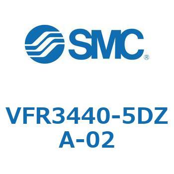 VFR3440-5DZA-02 5ポートソレノイドバルブ SMC 空気用 3位置エキゾーストセンタ DIN形ターミナル 管接続口径Rc1/4  VFR3440-5DZA-02