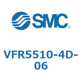 VFR5510-4D-06 5ポートソレノイドバルブ SMC 空気用 3位置プレッシャセンタ DIN形ターミナル 管接続口径Rc3/4  VFR5510-4D-06