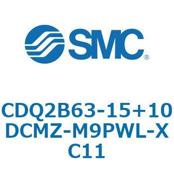 CQ2-Z XC11/X636 - デュアル行程シリンダ/片ロッド形 SMC