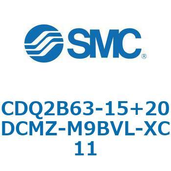 CQ2-Z XC11/X636 - デュアル行程シリンダ/片ロッド形 SMC