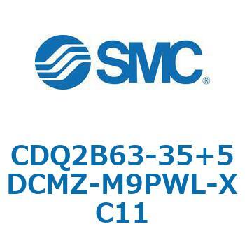 CQ2-Z XC11/X636 - デュアル行程シリンダ/片ロッド形 SMC