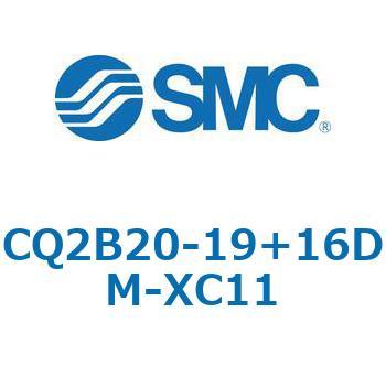 CQ2-Z XC11/X636 - デュアル行程シリンダ/片ロッド形 SMC