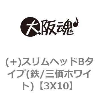 スリムヘッドBタイプ(鉄/三価ホワイト) 大阪魂 いたずら防止ねじ