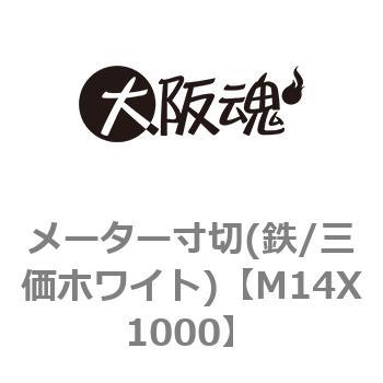 メーター寸切(鉄/三価ホワイト) 大阪魂
