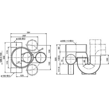 Φ100トラップ付合流マス Aron(アロン化成)