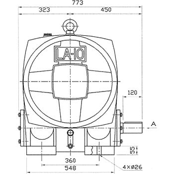 □シグマー ウォーム減速機 堅型 芯間距離135mm 減速比1/10 LMVC13510