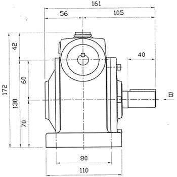 ウォーム減速機 LB型 軸配置：出力反対 青木精密工業 【通販モノタロウ】