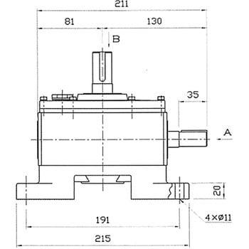 LC2-10 入力反対 ウォーム減速機 LC型 軸配置：入力反対 1台 青木精密