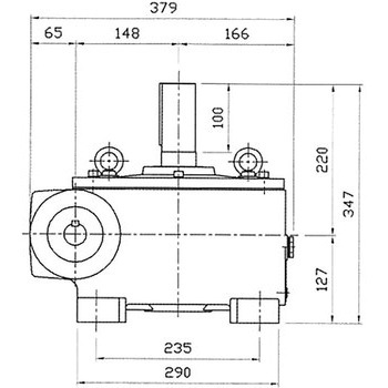 ウォーム減速機 LC型 軸配置：両出力軸 青木精密工業