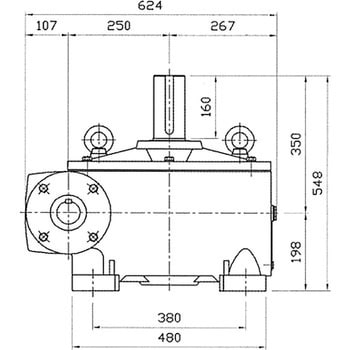 ウォーム減速機 LC型 軸配置：両出力軸 青木精密工業