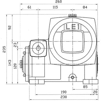 ウォーム減速機 LE型 軸配置：入力反対 青木精密工業 【通販モノタロウ】