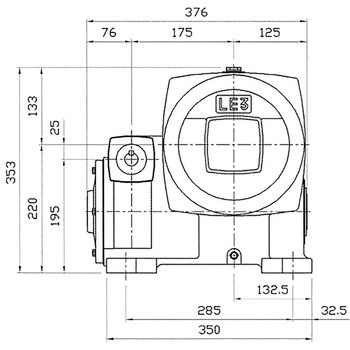 ウォーム減速機 LE型 軸配置：両入力軸 青木精密工業