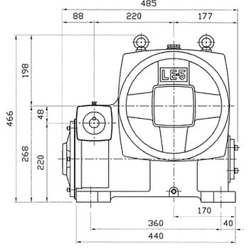 ウォーム減速機 LE型 軸配置：両入力軸 青木精密工業