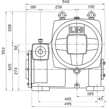 ウォーム減速機 LE型 軸配置：両入力軸 青木精密工業