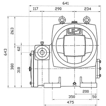 ウォーム減速機 LE型 軸配置：両入力軸 青木精密工業