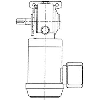 PN042-10 標準 モータ付ウォーム減速機 PN型 軸配置：標準 1台 青木