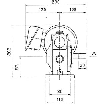 モータ付ウォーム減速機 PN型 軸配置：標準 青木精密工業 ウォーム減速