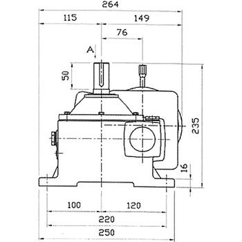モータ付ウォーム減速機 PNCB型 軸配置：両出力軸 青木精密工業