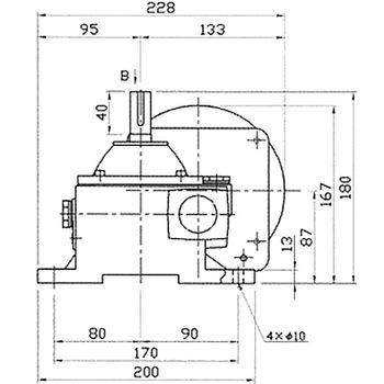 ウォーム減速機 PNCR型 軸配置：両出力軸 青木精密工業