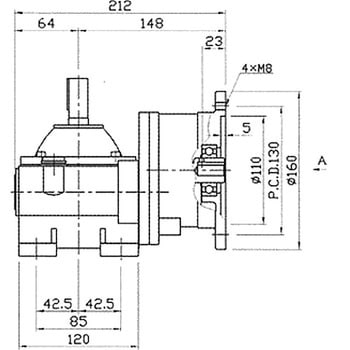 ウォーム減速機 PNCR型 軸配置：両出力軸 青木精密工業