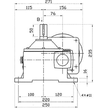 ウォーム減速機 PNCR型 軸配置：両出力軸 青木精密工業
