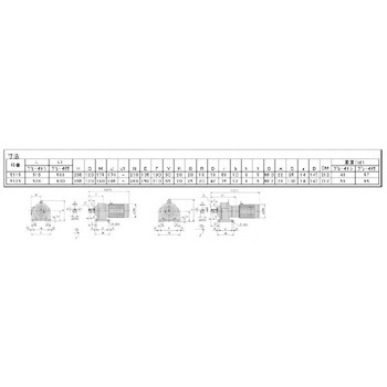 サイクロギヤモーターアルタックス 脚取付 三相200V インバーター用モーター付 住友重機械工業