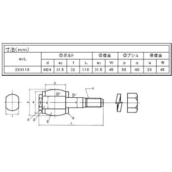 F 6ゴムブッシュ フランジ形たわみ軸継部品ゴムブッシュ 1個 大泉工業 通販サイトmonotaro