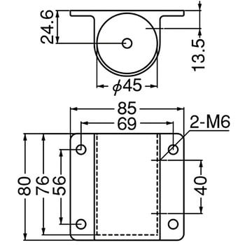 ABR-816 支柱ブラケット止 ABR-816 1個 シロクマ 【通販サイトMonotaRO】