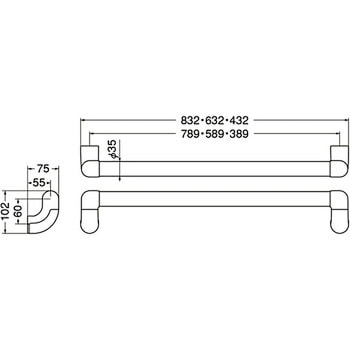 ユニバーサル手すり BR-559 シロクマ
