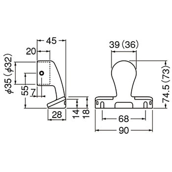 入隅ブラケット止 BR-665 シロクマ パイプブラケット 【通販モノタロウ】