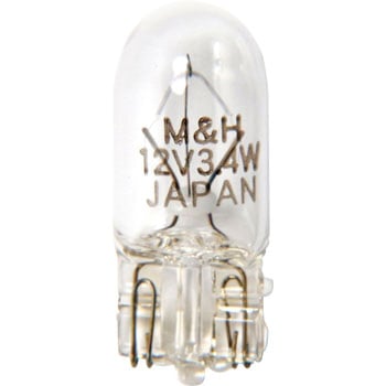 2輪車用ウエッジ球 T10 12V(シングル球) - M&H