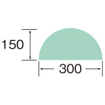 ガラス棚板 半円