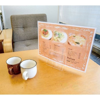 パウチ(薄型)メニュー立て M型 光