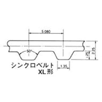 シンクロベルト XL形(ゴム) ベルト幅0.5インチ バンドー化学