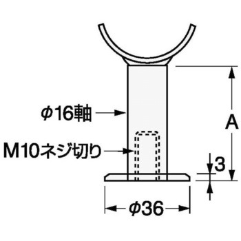 手摺ブラケット 直型 半受あそびアンカー座 ケージーパルテック