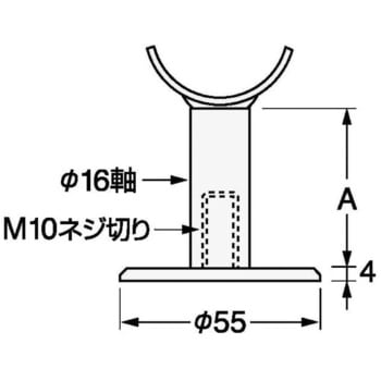 手摺ブラケット 直型 半受固定アンカー座 ケージーパルテック