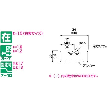 パルステン敷居レール WRS34・50 ケージーパルテック
