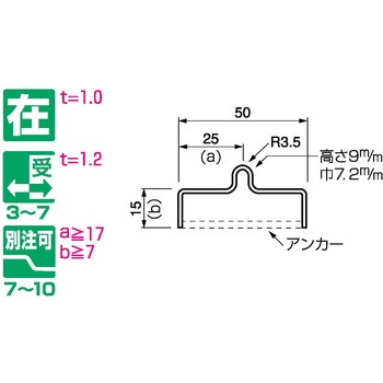パルステン敷居レール AS50C(M) ケージーパルテック