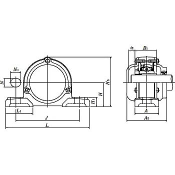 CM-UKP311D1 ベアリングユニット ピロー形ユニット給油式 1個