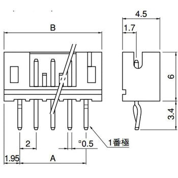 PHコネクター ベース付ポスト 日本圧着端子製造(JST)