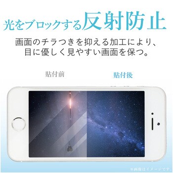 Iphone5 Iphone5s Iphone5c Iphonese フィルム 反射防止 指紋防止 エアレス エレコム Iphone用フィルム 通販モノタロウ Pm A18sflf