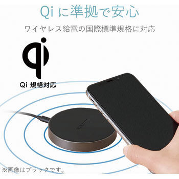 W-QA02XGD ワイヤレス充電器 スマホ充電器 iPhone充電器 Qi 規格対応