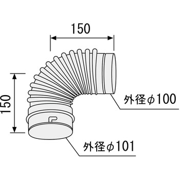 Φ80 90°エルボA ノーリツ