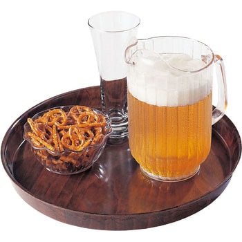 ウッドトレー丸型ビールトレー キャンブロ