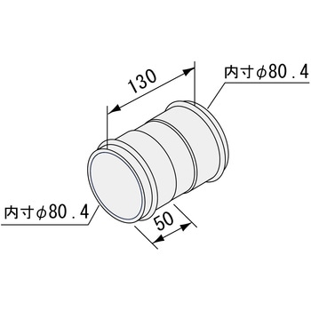 Φ80給気接続アダプター ノーリツ
