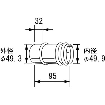 短管 L63-E Φ49用 - ノーリツ